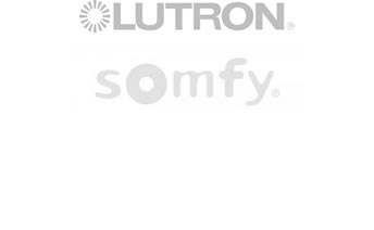 Motorized shade brands: Lutron, and Somfy